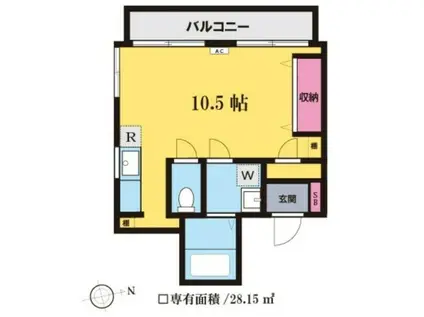 シャイレンドラパレス(ワンルーム/4階)の間取り写真