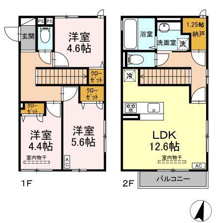 エルデガーデン I号館(3SLDK/1階)の間取り写真