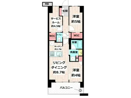 プレディア流山運河ステーションフロント(3LDK/6階)の間取り写真