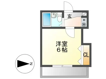 NF GRAN 中村公園(1K/1階)の間取り写真