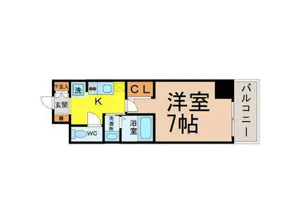 リアライズ代官町(1K/7階)の間取り写真