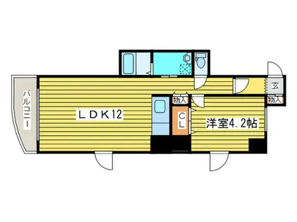 VANGUARD QUALIA(1LDK/6階)の間取り写真