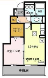 モダンコート東阿保(1LDK/1階)の間取り写真