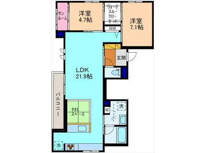 リオ・ブランコ(2LDK/3階)の間取り写真