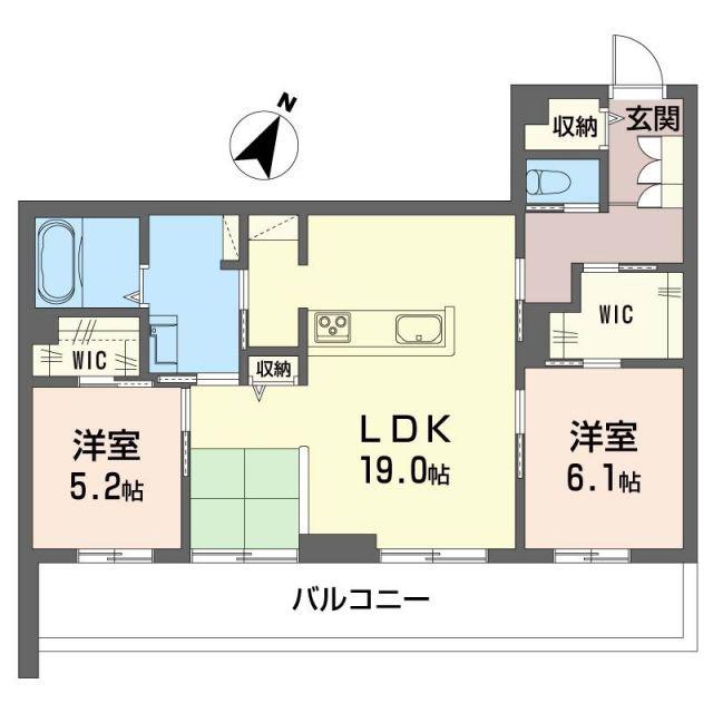リリーフィア(2LDK/1階)の間取り写真
