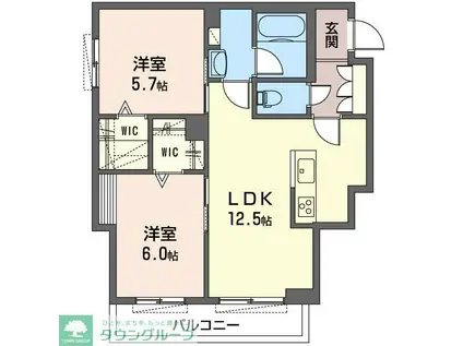 アルボル デ シルエロ II(2LDK/1階)の間取り写真