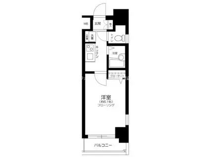 菱和パレス御茶ノ水湯島天神町(1K/2階)の間取り写真