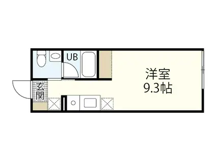 ベルハイム井口鈴が台(ワンルーム/2階)の間取り写真