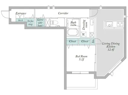 VIA SOLE 王子(1LDK/2階)の間取り写真