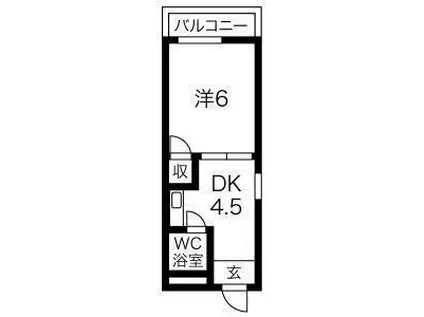 エスクードARAMOTO(1DK/3階)の間取り写真