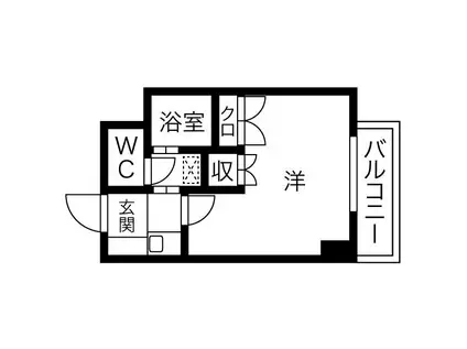 ハイム金山南(1K/5階)の間取り写真