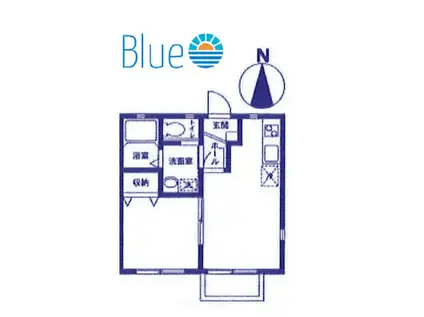 ソレイユ港南(1LDK/2階)の間取り写真