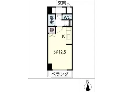 ステーションビラKIII(ワンルーム/4階)の間取り写真