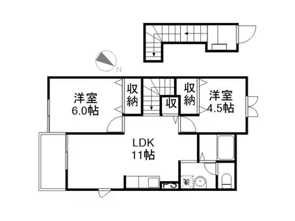 エスポワールシャトー(2LDK/2階)の間取り写真