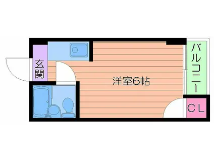 カルム大宮(ワンルーム/4階)の間取り写真