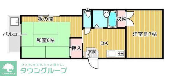エスパシオ田無(2DK/2階)の間取り写真