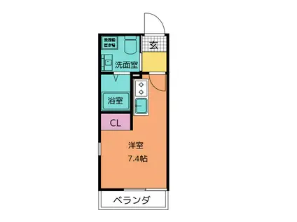 エムズ堀ノ内(ワンルーム/2階)の間取り写真
