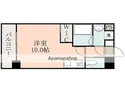 ルボア大江本町(ワンルーム/4階)の間取り写真