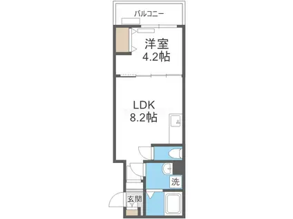 D PORTA COMFORT(1LDK/1階)の間取り写真