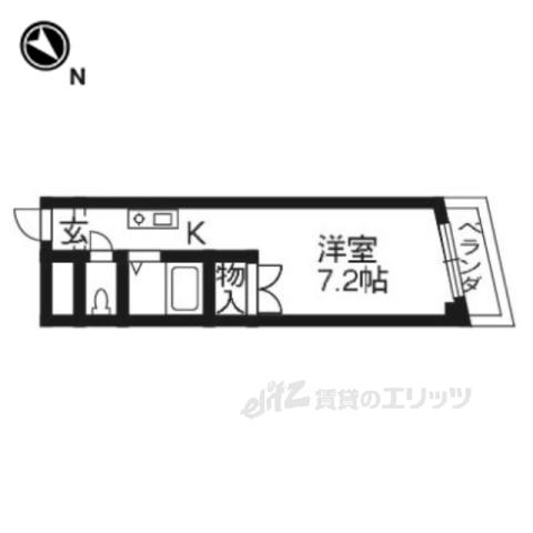 トータルエステートビル(ワンルーム/3階)の間取り写真