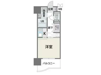 CAVANA天神(1K/11階)の間取り写真