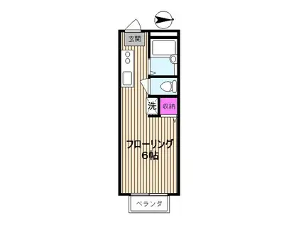 セラワイズ(ワンルーム/3階)の間取り写真