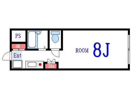 キャビンクルーズ(ワンルーム/3階)の間取り写真