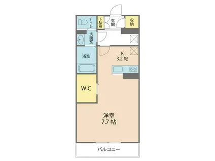 パームコテージVII番館番館(ワンルーム/2階)の間取り写真