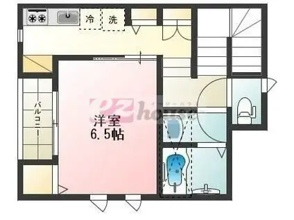 ホームワンA(1K/2階)の間取り写真