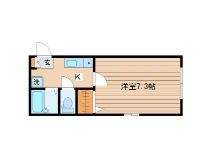 デュークエリート(1K/2階)の間取り写真