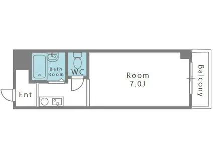 コート堀江(1K/3階)の間取り写真