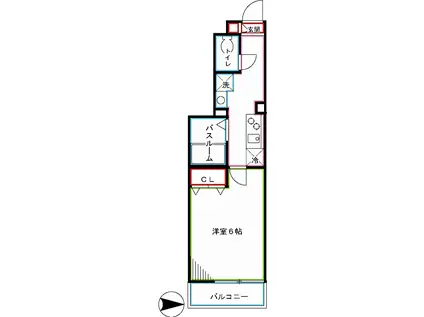 リブリ・FELICE荻窪(1K/1階)の間取り写真