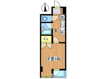 サンモール(1K/2階)の間取り写真