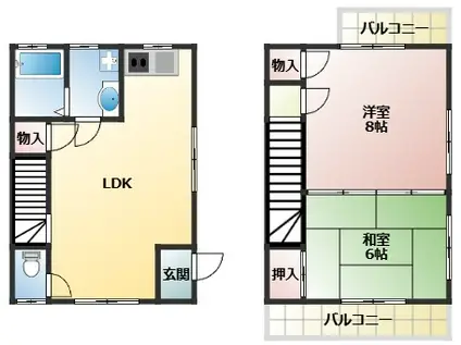 MYトレビ(2LDK/1階)の間取り写真