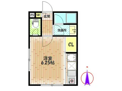 LINUS(1K/1階)の間取り写真