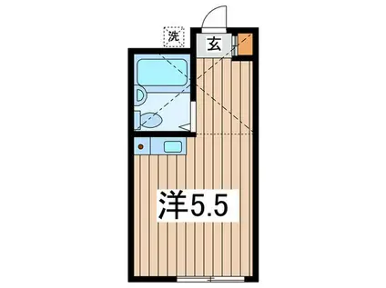 アップルハウスパピヨン(ワンルーム/1階)の間取り写真