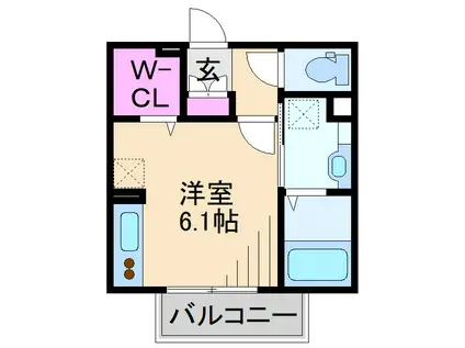 セピアコート(ワンルーム/2階)の間取り写真