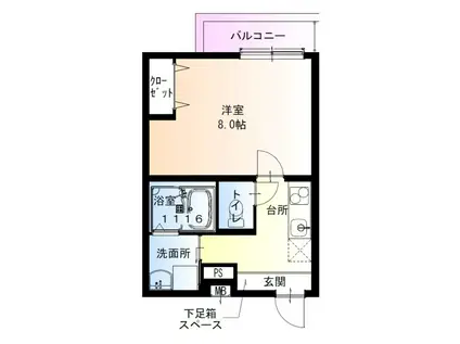 フジパレス千林II番館(1K/1階)の間取り写真