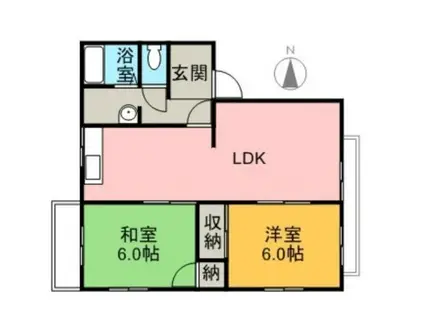レーベンハイムI(2LDK/1階)の間取り写真
