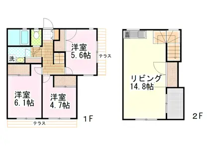 上屋敷ガーデン(3LDK/1階)の間取り写真