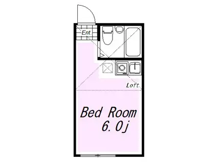 ユナイト初音ミックスナッツ(ワンルーム/2階)の間取り写真