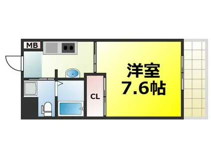 エグゼ西大阪(1K/6階)の間取り写真