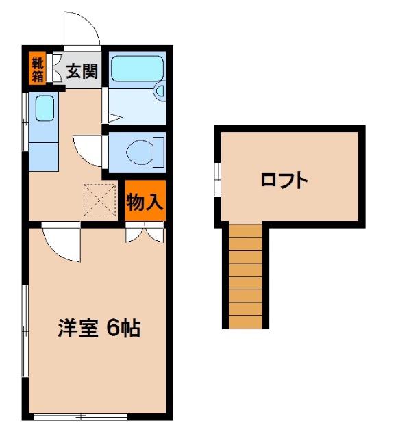 エンジェルハイツ(1K/2階)の間取り写真