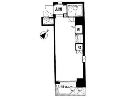 日興パレス伊勢佐木町北パートⅡ(ワンルーム/6階)の間取り写真