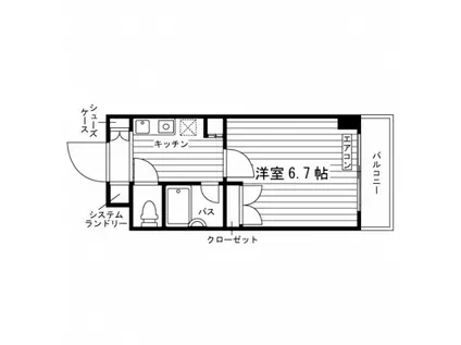 MYビル(1K/5階)の間取り写真