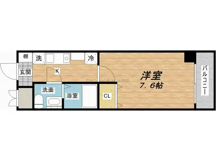 アーデン和泉町(1K/3階)の間取り写真