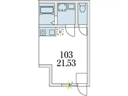 MAISON DE CIEL(ワンルーム/1階)の間取り写真