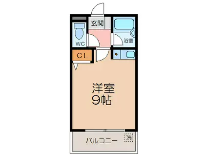 GEORGE・V(ワンルーム/3階)の間取り写真