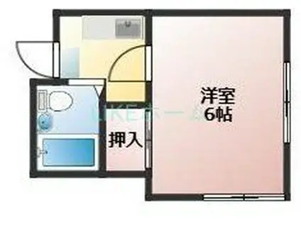 コーポモルシェ(1K/2階)の間取り写真