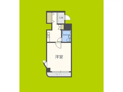 カプコン北田辺マンション(1K/2階)の間取り写真